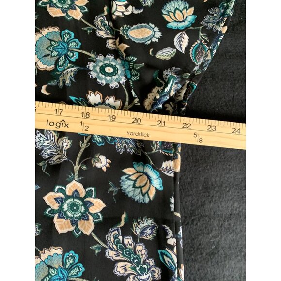 Premise Studio Womens Floral Short Sleeve Top Size XLarge Black Multicolor - Picture 9 of 11